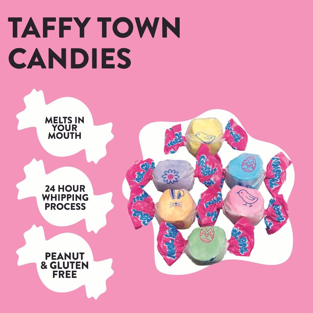 Taffy Town Candies- Cottontail Easter Mix | Gourmet Taffy| Nougat-Style Candy| Soft & Delicious| Sumer Snack Treats| Party Good