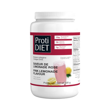 ProtiDIET High Protein Drink Mix - Pink Lemonade - 1.1 lb - Fat Free, Low Sugar, Collagen Infused, 25 Servings