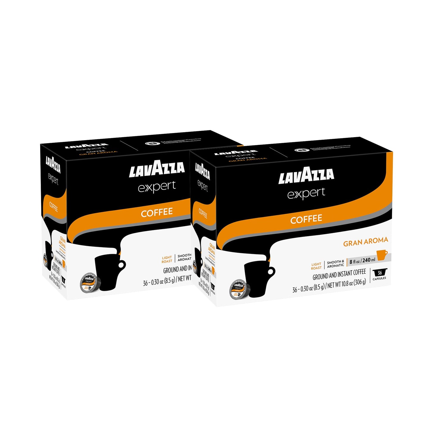 Lavazza Expert Gran Aroma Coffee Units  Light Roast  100% Arabica  Compatible With Lavazza Classy Plus Machine (72 Units)