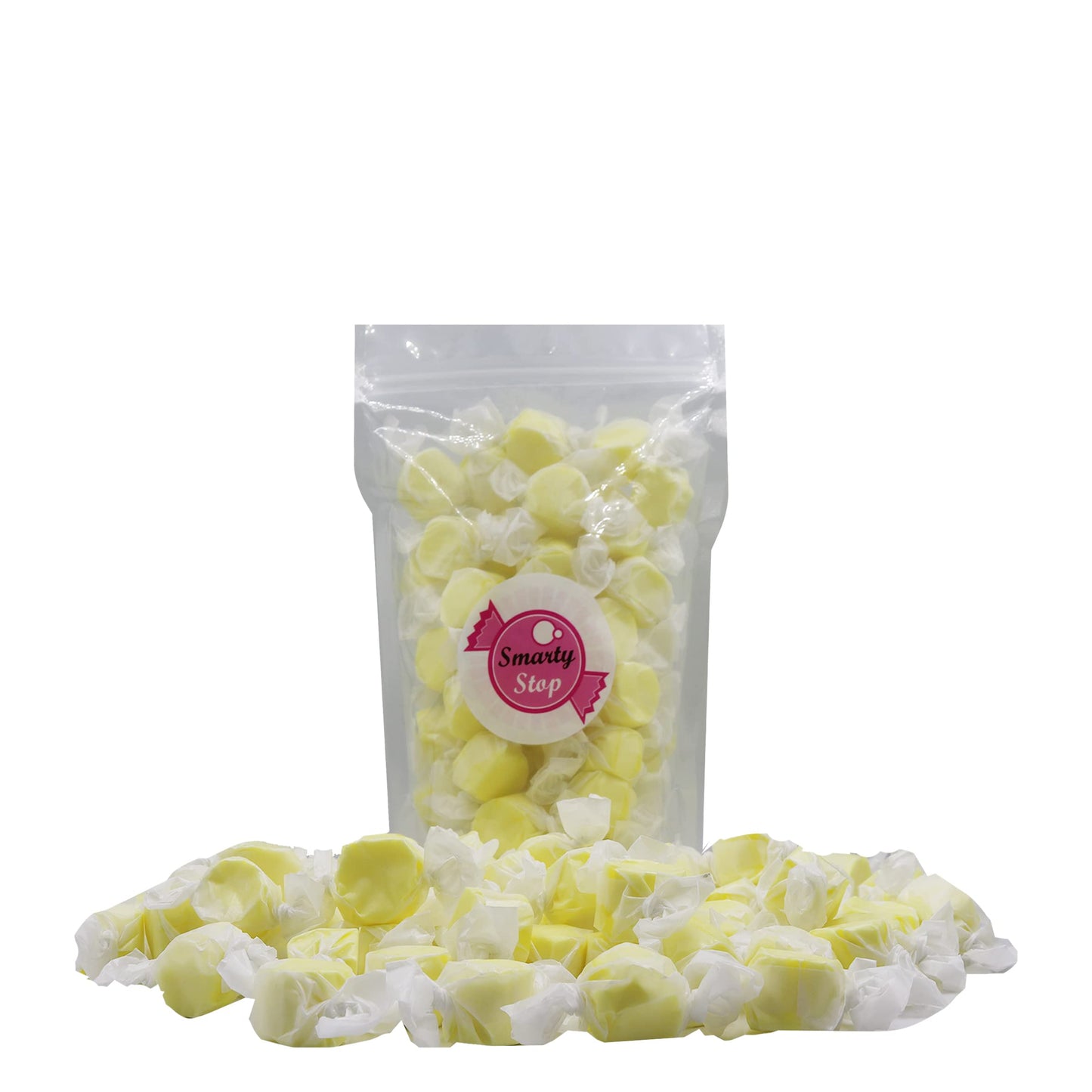 Gourmet Soft And Chewy Salt Water Taffy Candy - Individually Wrapped - Bulk Bag (Buttered Popcorn, 2 Pound (Pack Of 1))