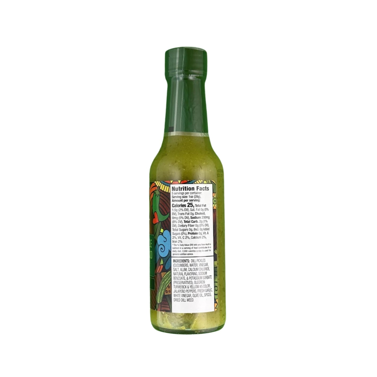 Buc-Ees Dill Pickle Jalapeo Hot Sauce - Tangy & Mildly Spicy, Gluten Free, 5 Oz Bottle