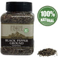 Pride Of India Black Pepper Ground - Pack of 6 - 7oz Medium Dual Sifter Jar - Fresh & Preservatives Free