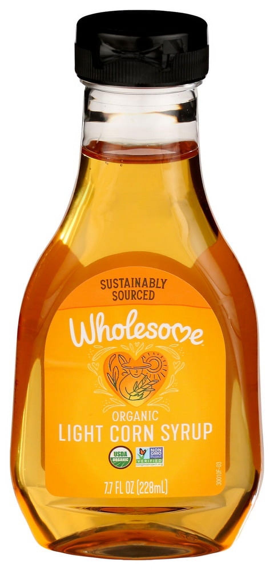Wholesome Sweeteners 7.7-Ounce Organic Light Corn Syrup, Non GMO, Gluten Free & Vegan, for Baking and Glazing, 1 Pack