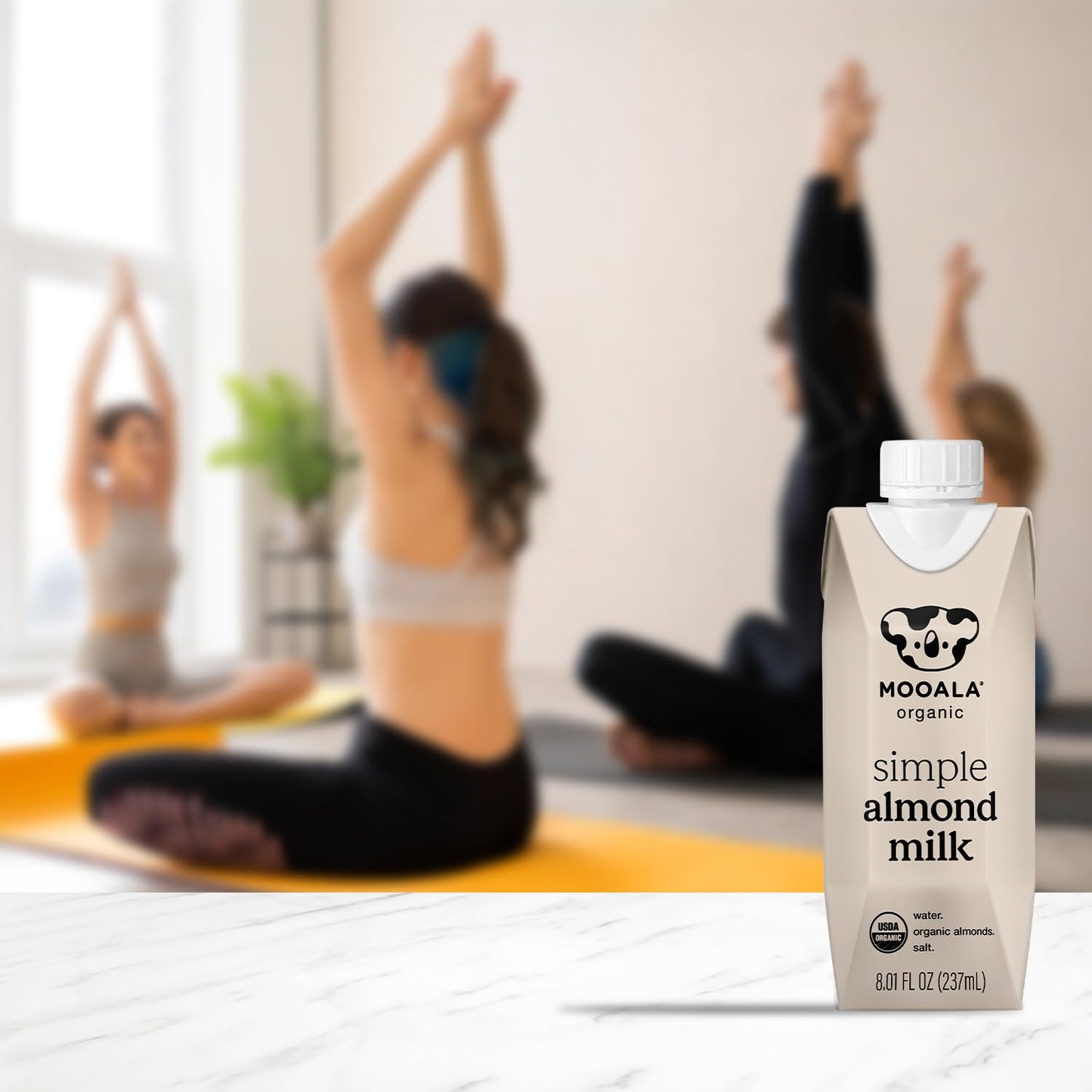 Mooala Organic Simple Almondmilk - -Shelf Stable Single Serve Cartons  3 Ingredients  No Gums  No Oil  No Fillers Unsweetened  Dairy Free Milk  On The Go 12 Pack