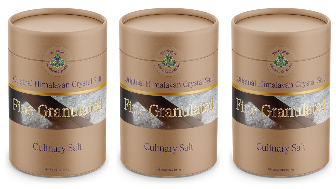 Original Himalayan Salt Crystal - Fine Granulated Culinary Salt for Cooking, Food Preparation and Health with 84 Trace Minerals 