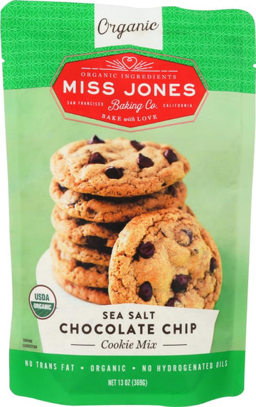 Miss Jones Baking Organic Cookie Mix, Sea Salt Chocolate Chip (Pack Of 1)