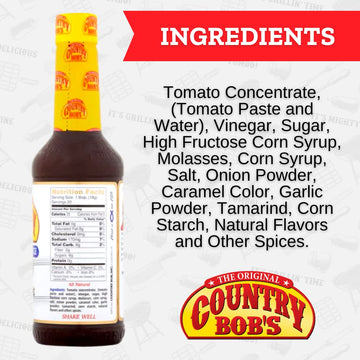 Country Bob'S All Purpose Sauce - Tangy Sweet Savory, Grilling, Dipping, Marinating, Enhances Meat, Veggies, Fish, 1968 Recipe,