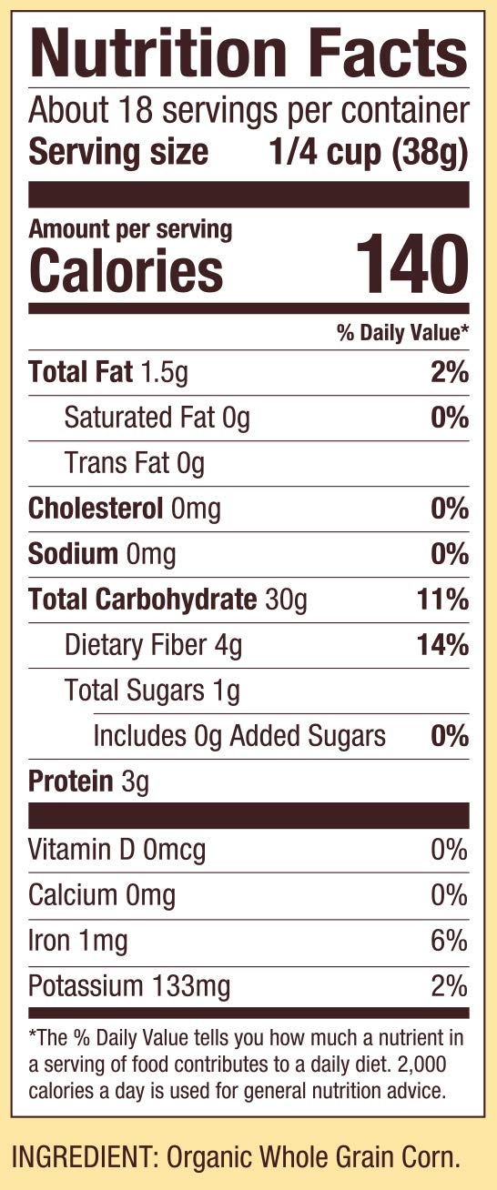 Bobs Red Mill Organic Medium Grind Cornmeal, 24oz (Pack of 1) - Non GMO, Whole Grain, Vegan, Kosher