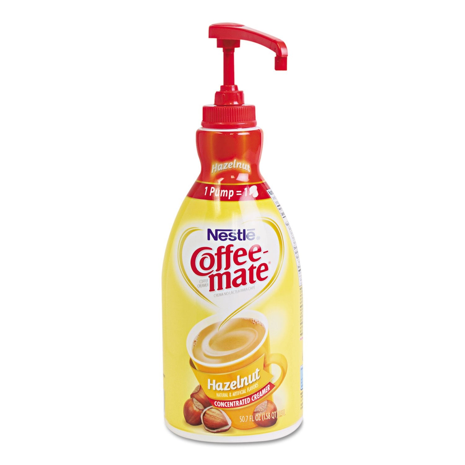 Hazelnut Creamer, 1.5 Litre Pump Bottle, Sold As 1 Each