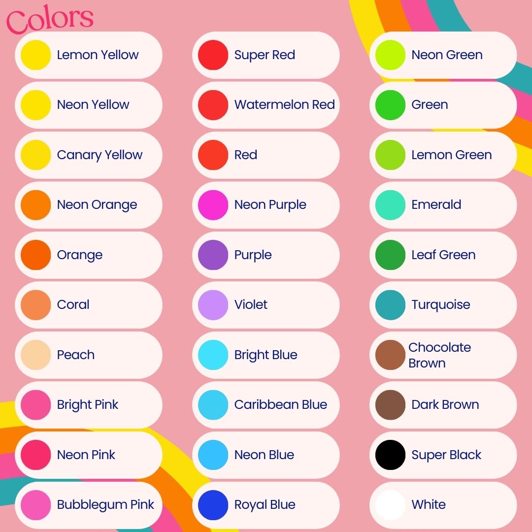 Enco 30 Food Coloring Gel Set 1.41 Oz Each (40G), Includes Color Mixing Guide