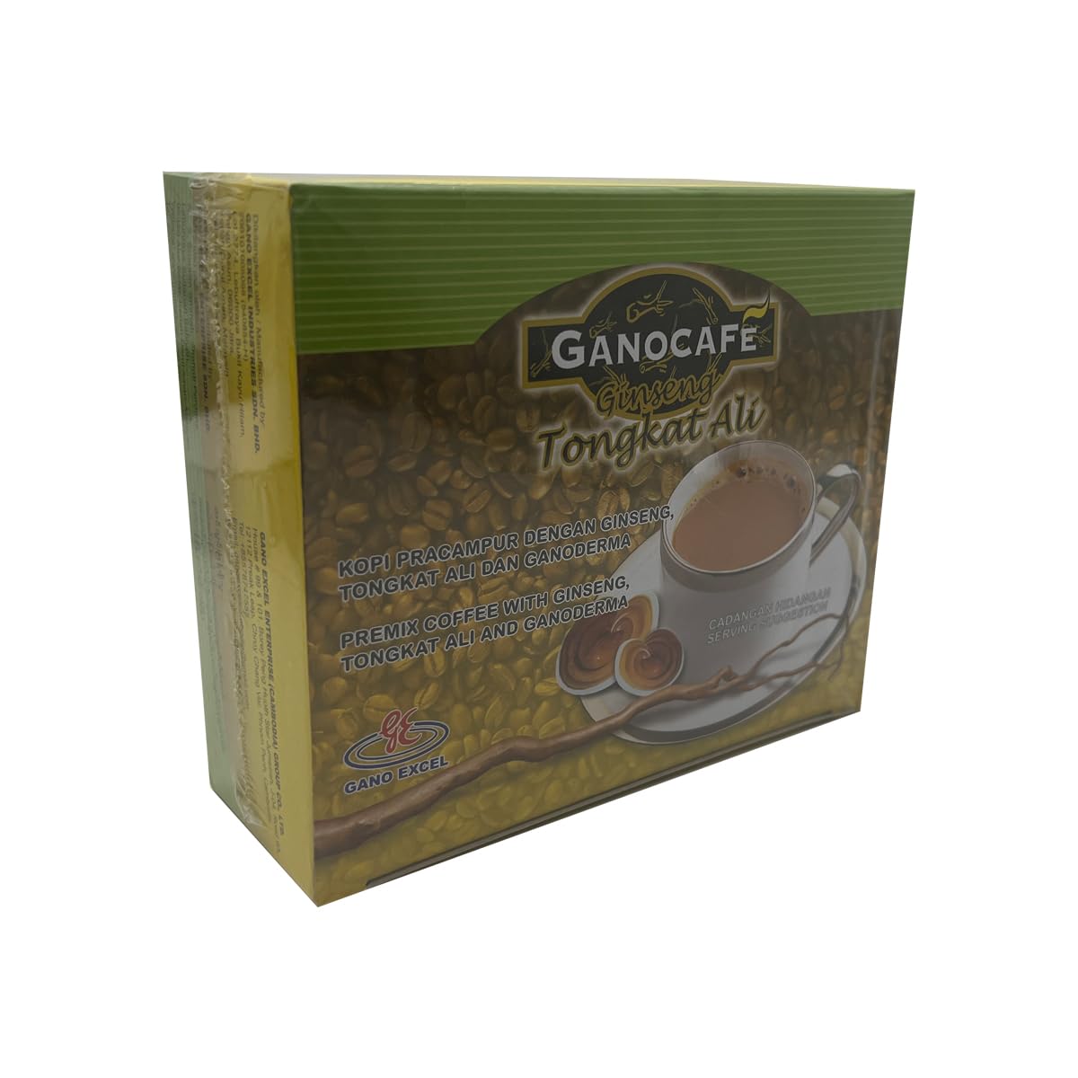 Generic GANO Excel Instant Premix Coffee, 15 Sachets x 23g, 36.51 Ounce, Model GE_Ginseng_TAli-3P, 3 Packs