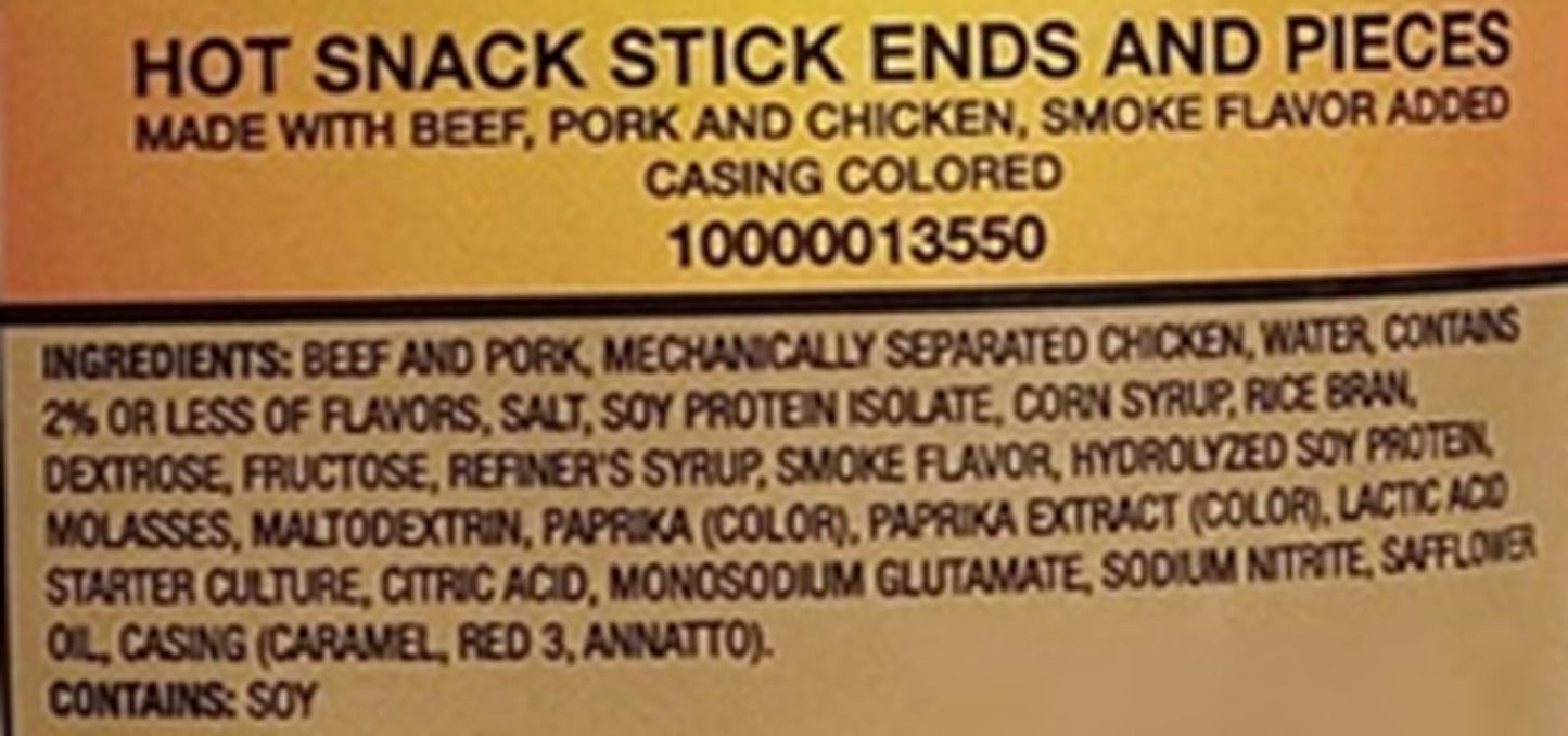 Sugar River Meat Snack Links Ends & Pieces, Hot Snack Stick, 2lbs