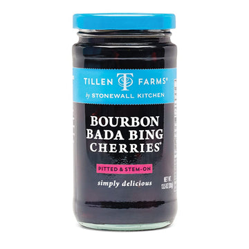 Tillen Farms Bourbon Bada Bing Cherries, 13.5 oz, Red, Pack of 1