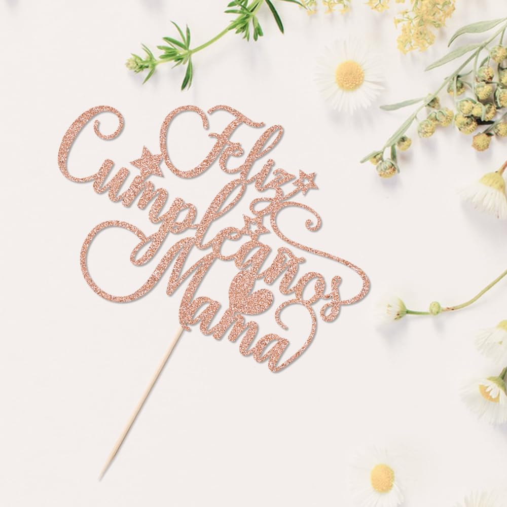 Keoysek Spanish Feliz Cumpleanos Mama Cake Topper, Mom Happy Birthday, Best Mom Ever, Happy Mothers Day, Mom Birthday Party Deco