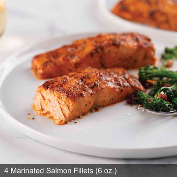 Omaha Steaks Sensational Seafood Package (4X Marinated Salmon Filets, 1Lb. Wild Argentinian Red Shrimp, 6X Sole Almondine, 18Oz.