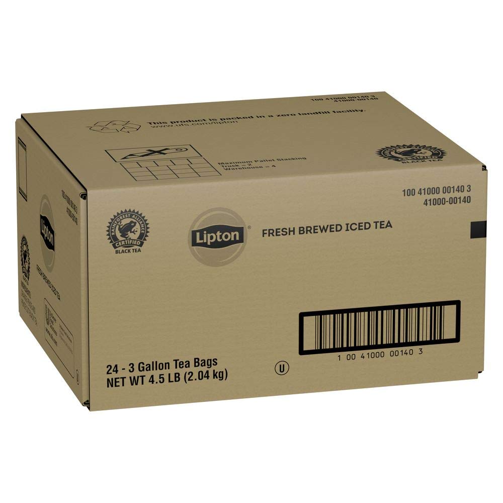 Lipton Black Unsweetened Iced Tea Bags, Makes 3 Gallons, 24 Count