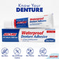Secure Waterproof Denture Adhesive - Zinc Free - Extra Strong Hold For Upper Lower Or Partials - 14 Oz