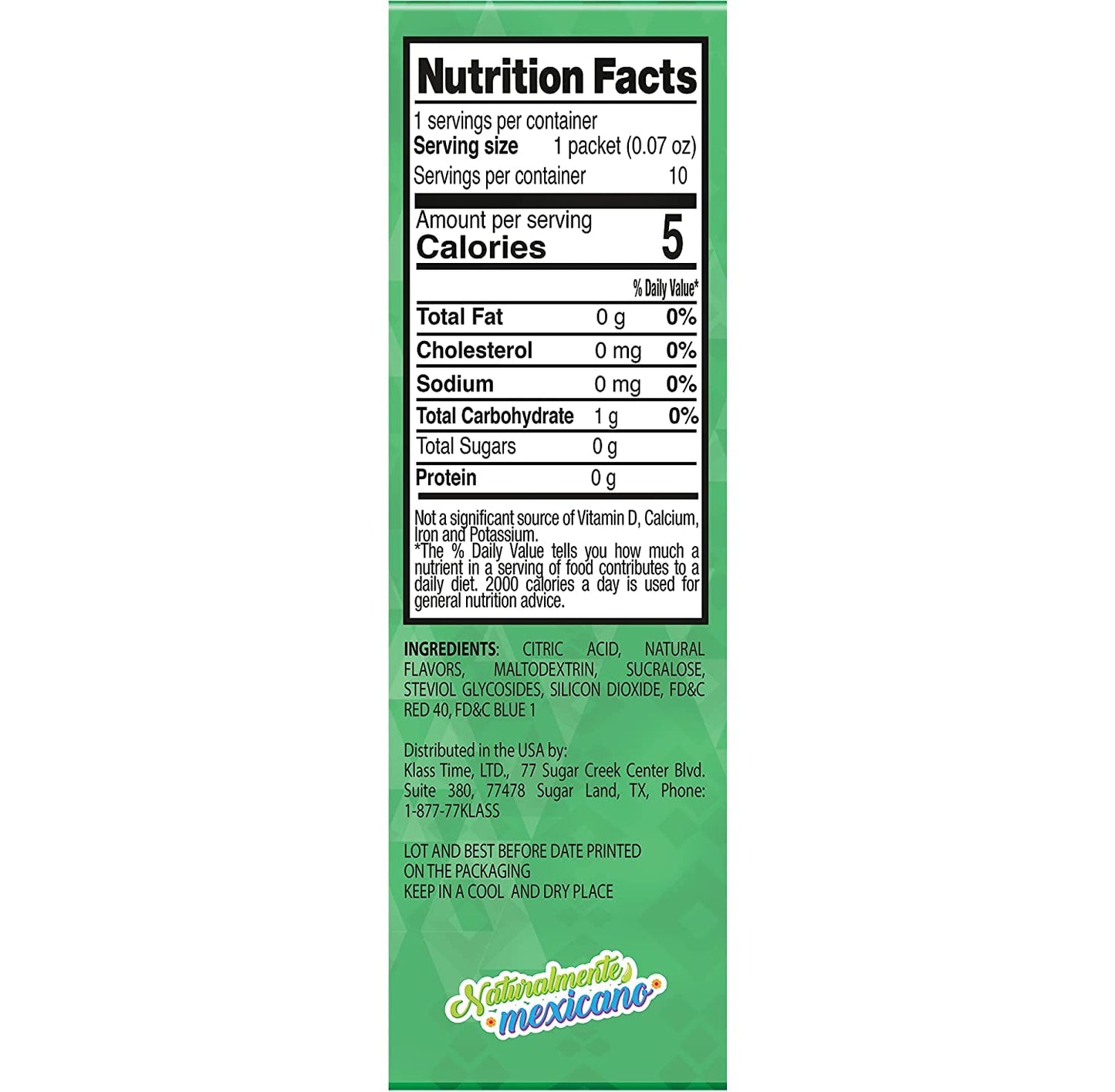 Klass Aguas Frescas,Strawberry-Watermelon Sugar Free Drink Mix, 10 On-The-Go Sticks (Pack Of 4, 40 Count)