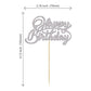 24 Pack Happy Birthday Cupcake Toppers Glitter Birthday Cupcake Food Picks For Celebrating Happy Birthday Party Cake Decorations