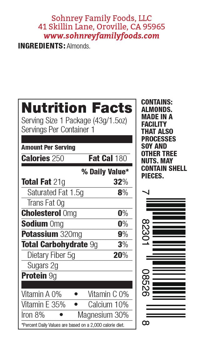 Sohnrey Family Foods Bold and Spicy Almonds Variety Pack 1.5 oz (20-Pack)