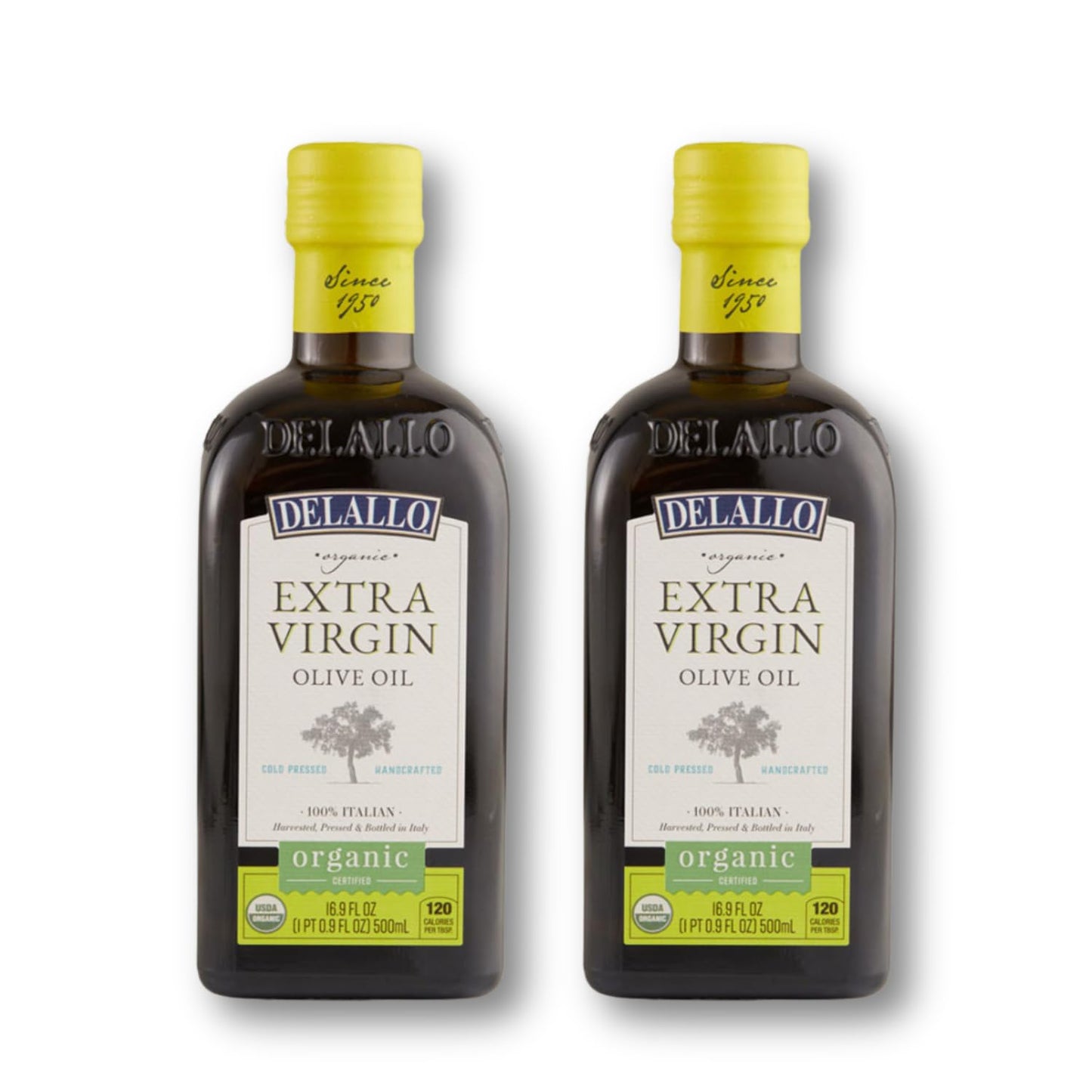 DeLallo Organic Extra Virgin Olive Oil, Imported from Italy, Gourmet Oil for Dipping and Drizzling, Made With First Cold Pressin
