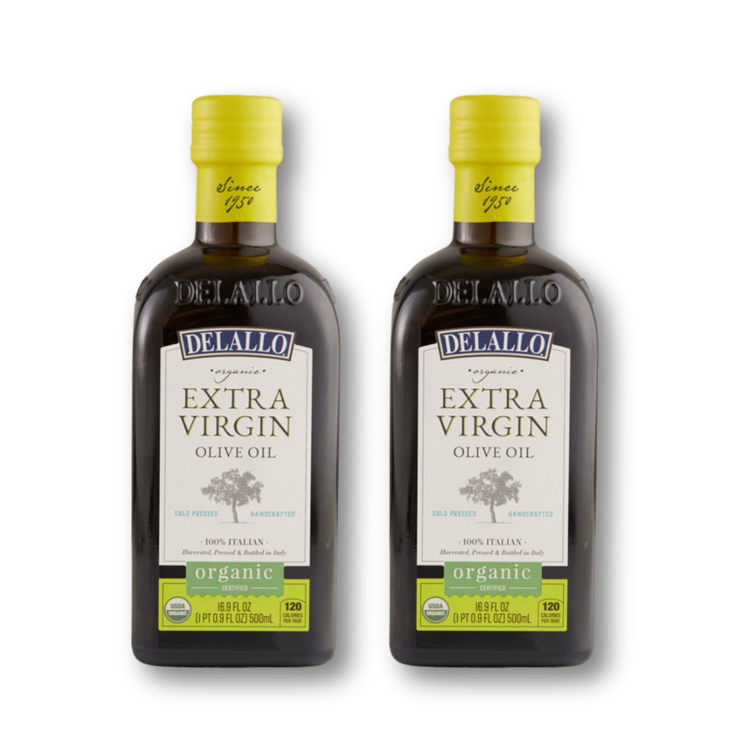 DeLallo Organic Extra Virgin Olive Oil, Imported from Italy, Gourmet Oil for Dipping and Drizzling, Made With First Cold Pressin