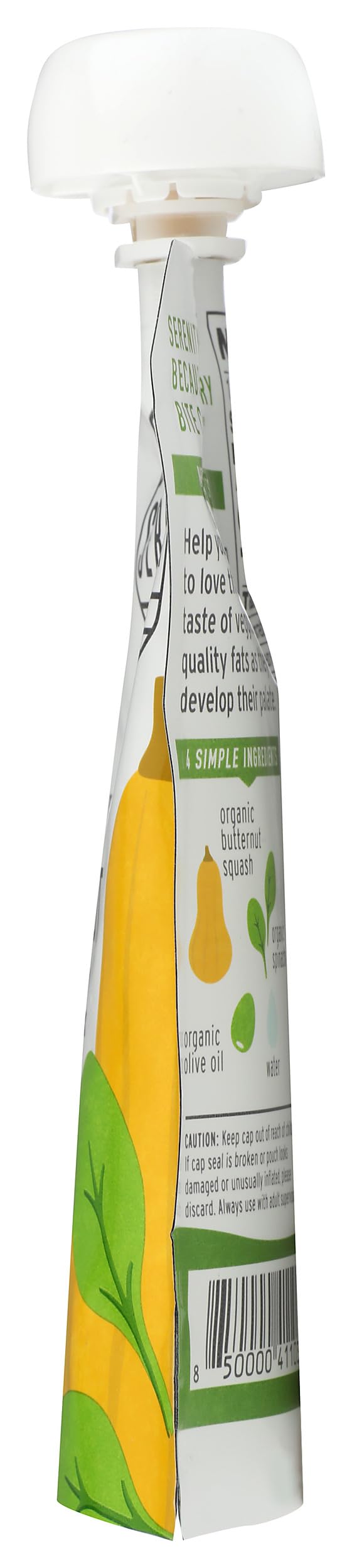 Serenity Kids 6+ Months Usda Organic Veggie Puree Baby Food Pouches | No Sugary Fruits Or Added Sugar | Allergen Free | 3.5 Ounce Bpa-Free Pouch | Butternut Squash & Spinach | 1 Count