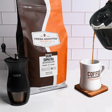 Fresh Roasted Coffee,100% Dark Sumatra Mandheling | 5 Lb (80 Oz) | Single Origin | Dark Roast | Kosher | Whole Bean