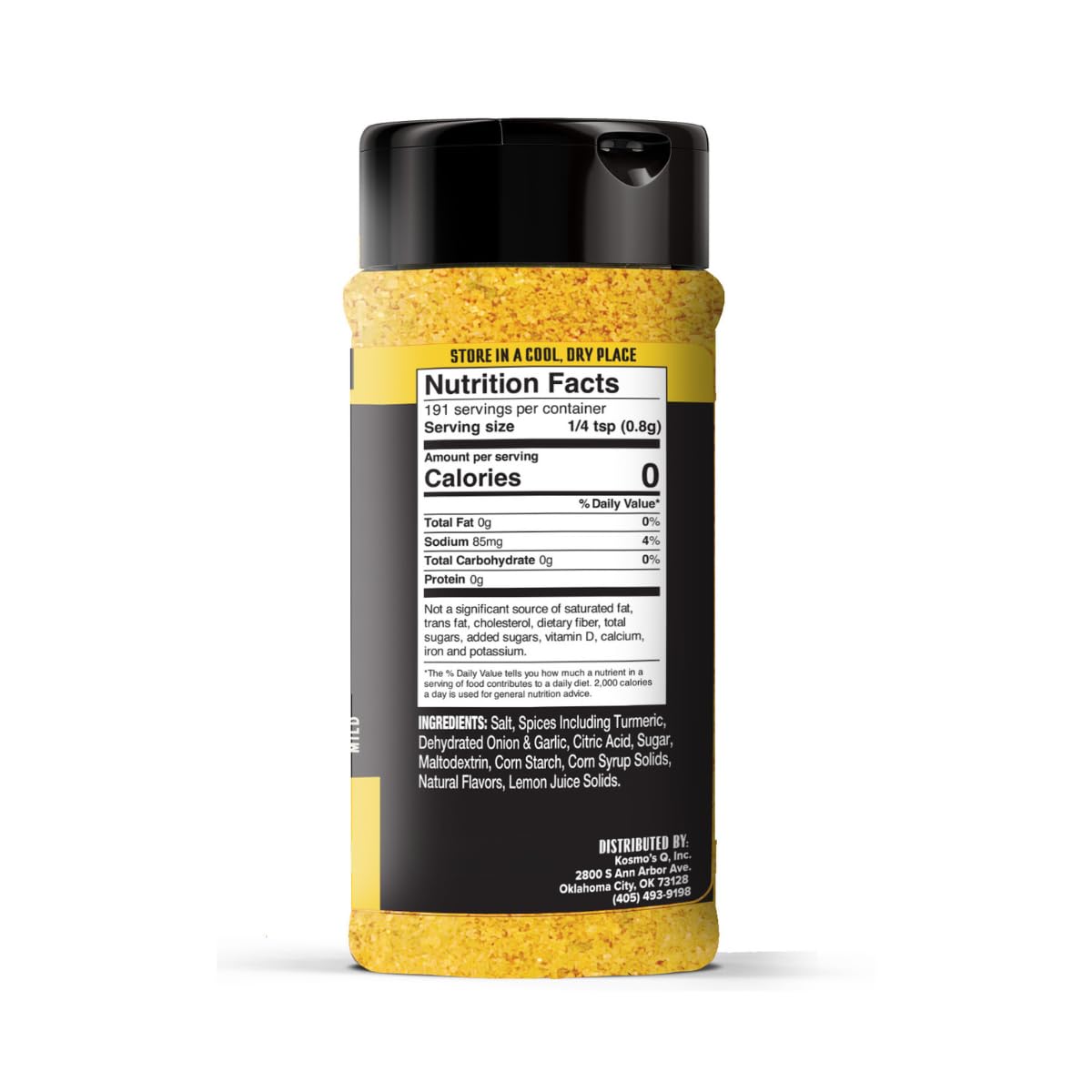 Kosmos Q Lemon Pepper Seasoning Wing Dust, Lemon Pepper Powder Chicken Wing Seasoning For Chicken, Fish, Popcorn & More, Zesty C