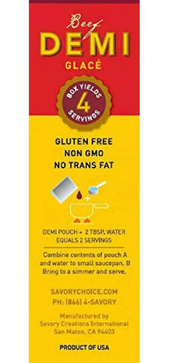Savory Choice Beef Demi Glace Reduction Sauce Packet 75Gr (Pack Of 3)
