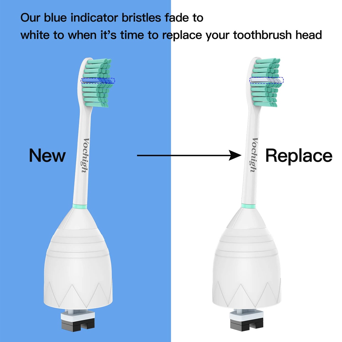 Vochigh Replacement Toothbrush Heads Compatible With Philips-Sonicare: Fits E-Series Hx7022 Cleancare & Xtreme Screw-On Electric