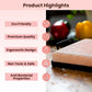 POHS Himalayan Salt Block for Grilling and Cooking - 12x8x1.5 Inches with Metal Holder, 69.33 Ounce (Pack of 3)