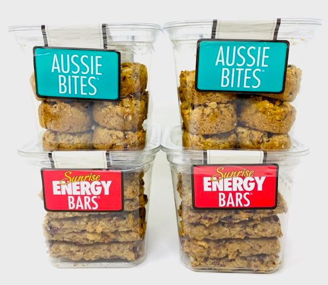 Universal Bakery Whole Grain Variety Snacks - Sunrise Energy Fruits And Nuts Bars | Aussie Bites With Omega 3 Bundled With Kokob
