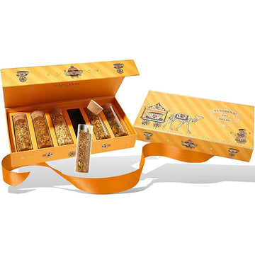 VAHDAM, Turmeric Herbal Tea Gift Set - Assorted Gift Set  6 Blends in Premium Gift Box  Gift Sets for Women & Men