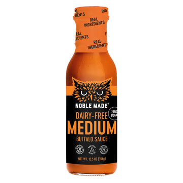 Noble Made Buffalo Sauce, Keto, Gluten Free, Vegan Dipping & Wing Sauce, Low Carb, Dairy Free, Low Calorie, Paleo, Low Sugar, an