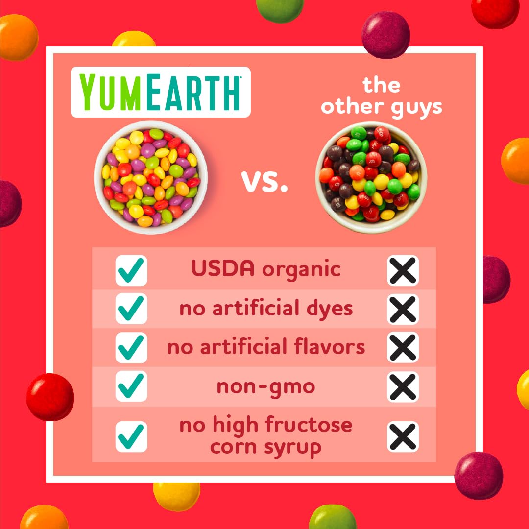 Yumearth Organic Giggles Chewy Candy - Allergy Friendly (Top 9 Free), No Artificial Dyes Or Flavors, Non Gmo, Gluten Free, Vegan