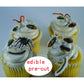 70X Edible Wafer Spider, Bug Cupcake Topper, Pre-Cut Funny Party Cake Decoration