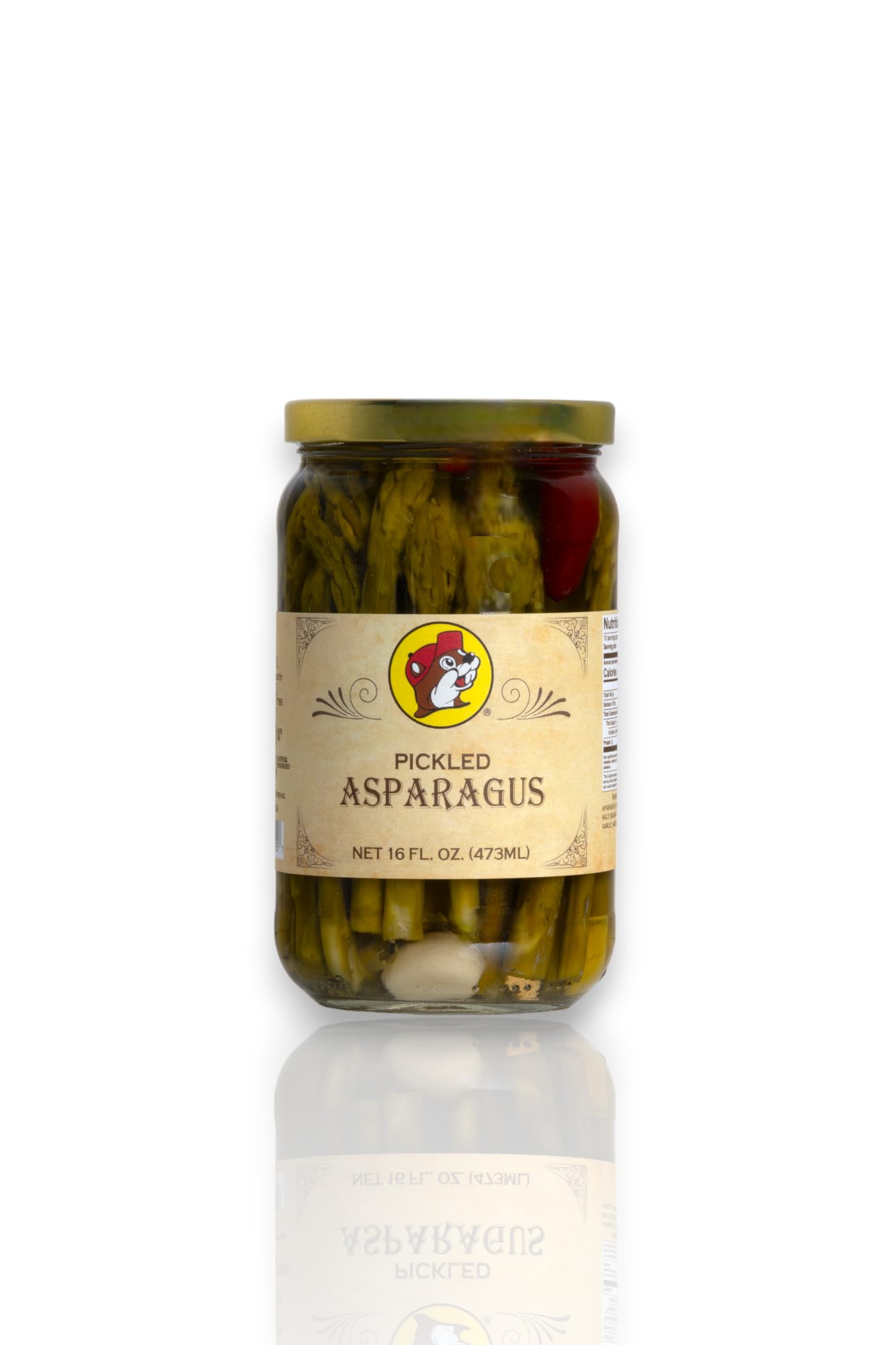 Buc-ee's Pickled Asparagus - Crisp & Zesty, Pickled Fresh, No MSG, No Artificial Preservatives, Fat-Free, 16 fl oz