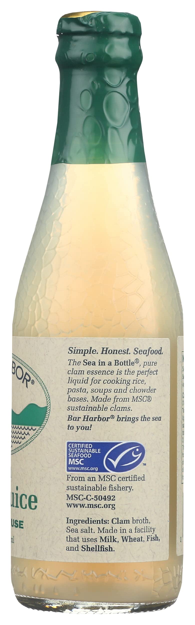 Bar Harbor Clam Juice, 8 Fl Oz - Premium Seafood Broth for Cooking and Cocktails, Gluten-Free, All-Natural Flavor