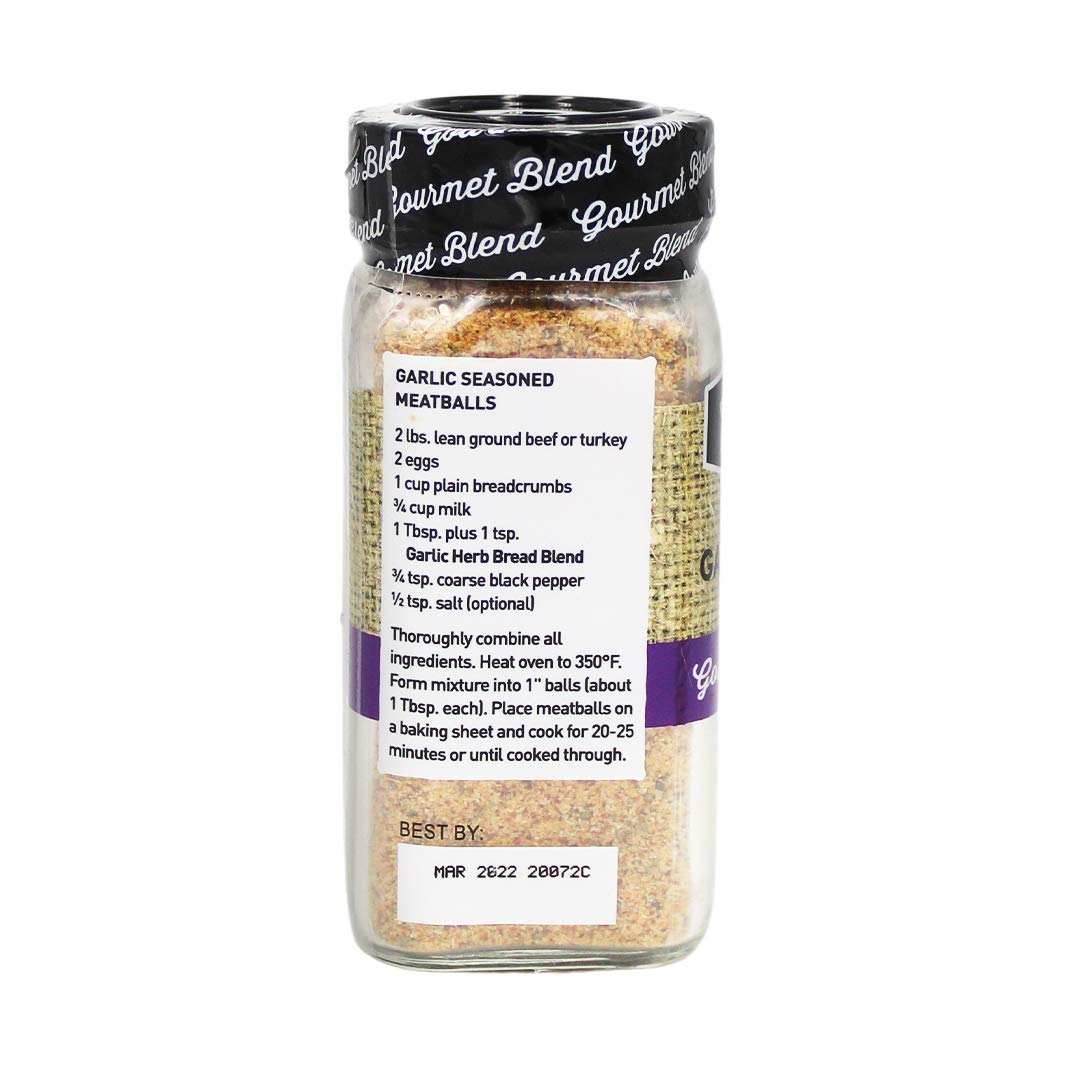 The Spice Hunter Bread Seasoning Blend Jar, Garlic Herb, 2.5 Ounce
