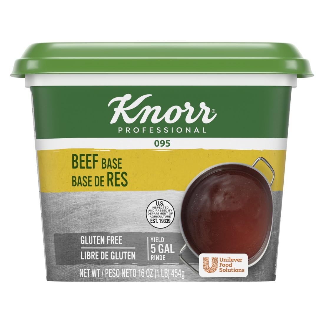 Knorr Professional Beef Stock Base, Gluten Free, 0g Trans Fat, 16 Ounce (Pack of 12)