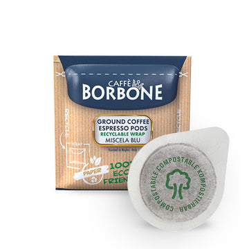 Caffe Borbone 50 Single Served Espresso Coffee Pods, Blue Blend With Refined Taste, Powerful Character And Intense Aroma, Roaste