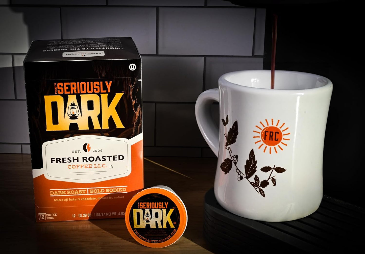 Fresh Roasted Coffee Dark Roast Artisan Blend, 24 Pods for K Cup malt-inspired