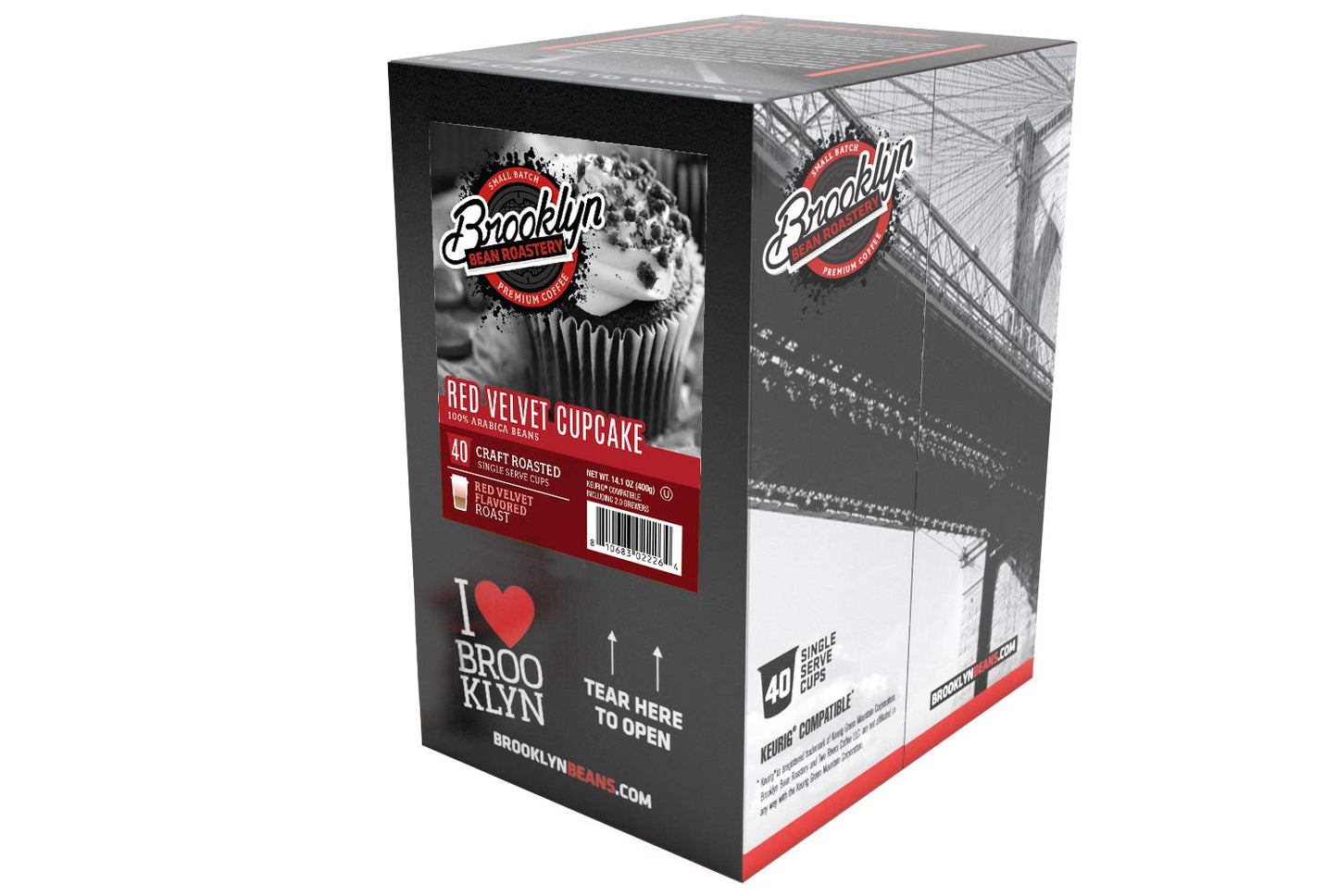 Brooklyn Beans Red Velvet Coffee Pods, Compatible with 2.0 K-Cup malt-inspired, 40 Count
