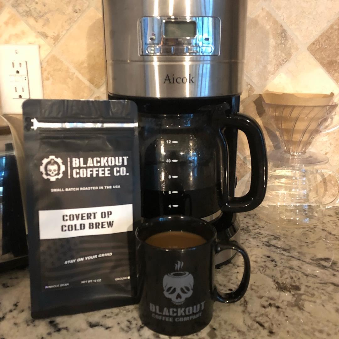 Blackout Coffee Co. Cold Brew Medium Roast Ground Coffee - 12 oz Bag - Small Batch Freshly Roasted in the USA