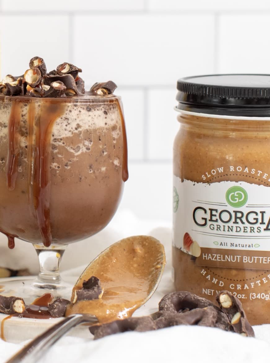 Georgia Grinders Hazlenut Butter 12Oz (1Ct), Full Of Crunch And Flavor, Whole30Approved, Keto, Vegan Friendly, Non-Gmo, Gluten F