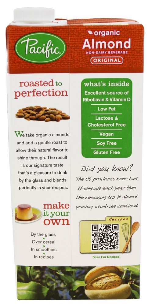 Pacific Organic Almond Milk, 32-Ounce Containers (Pack Of 12)