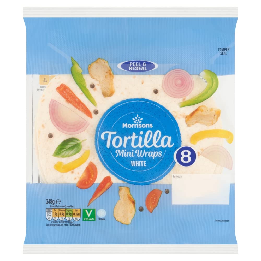 Morrisons 8 Tortilla Mini Wraps White 248g