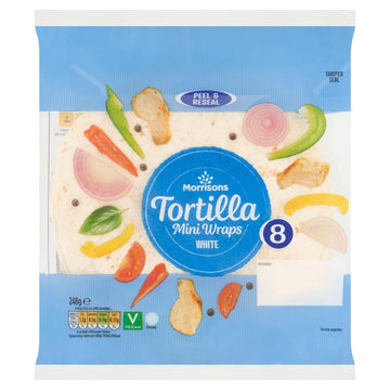Morrisons 8 Tortilla Mini Wraps White 248g