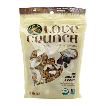 Love Crunch Organic Granola, Dark Chocolate Macaroon, 11.5 Oz , Non Gmo, Fairtrade, By Nature 'S Path